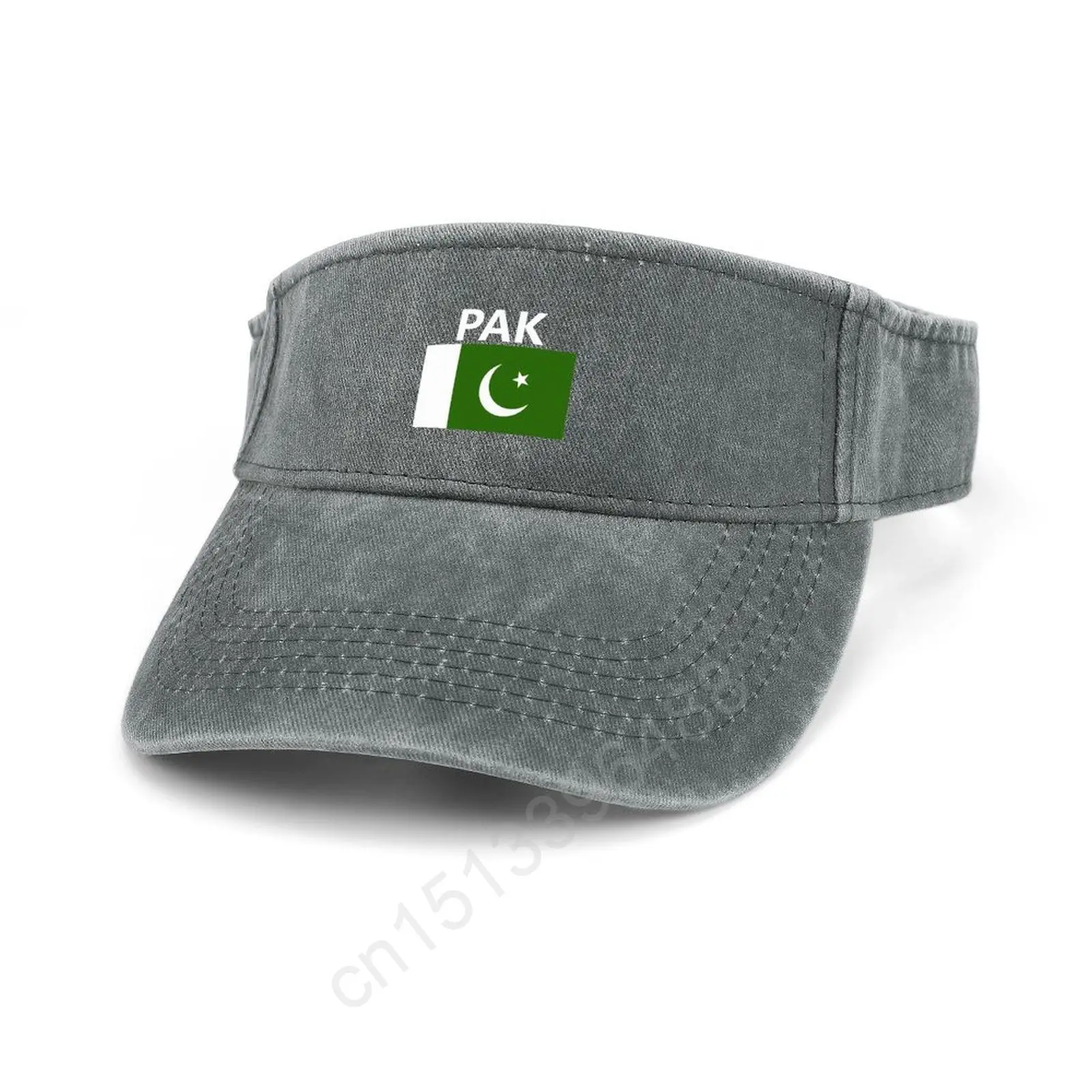 

Pakistan from Brush Strokes Athletic Sun Visor Hat Leaky Top Cowboy Denim Cap Cute Funny for Men Womem