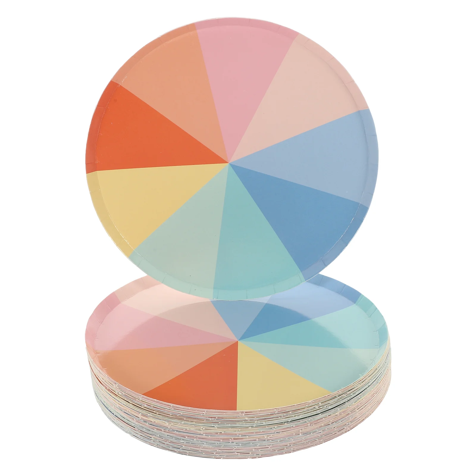 

50 Pcs Delicate Disposable Serving Utensils Rainbow Plates Paper Multi-function Fruit