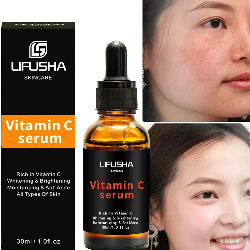 

Vitamin C Facial Serum Anti Aging Pore Shrinking Smooth Fine Lines Whitening Rejuvenating Moisturizing Korean Skin Care Products