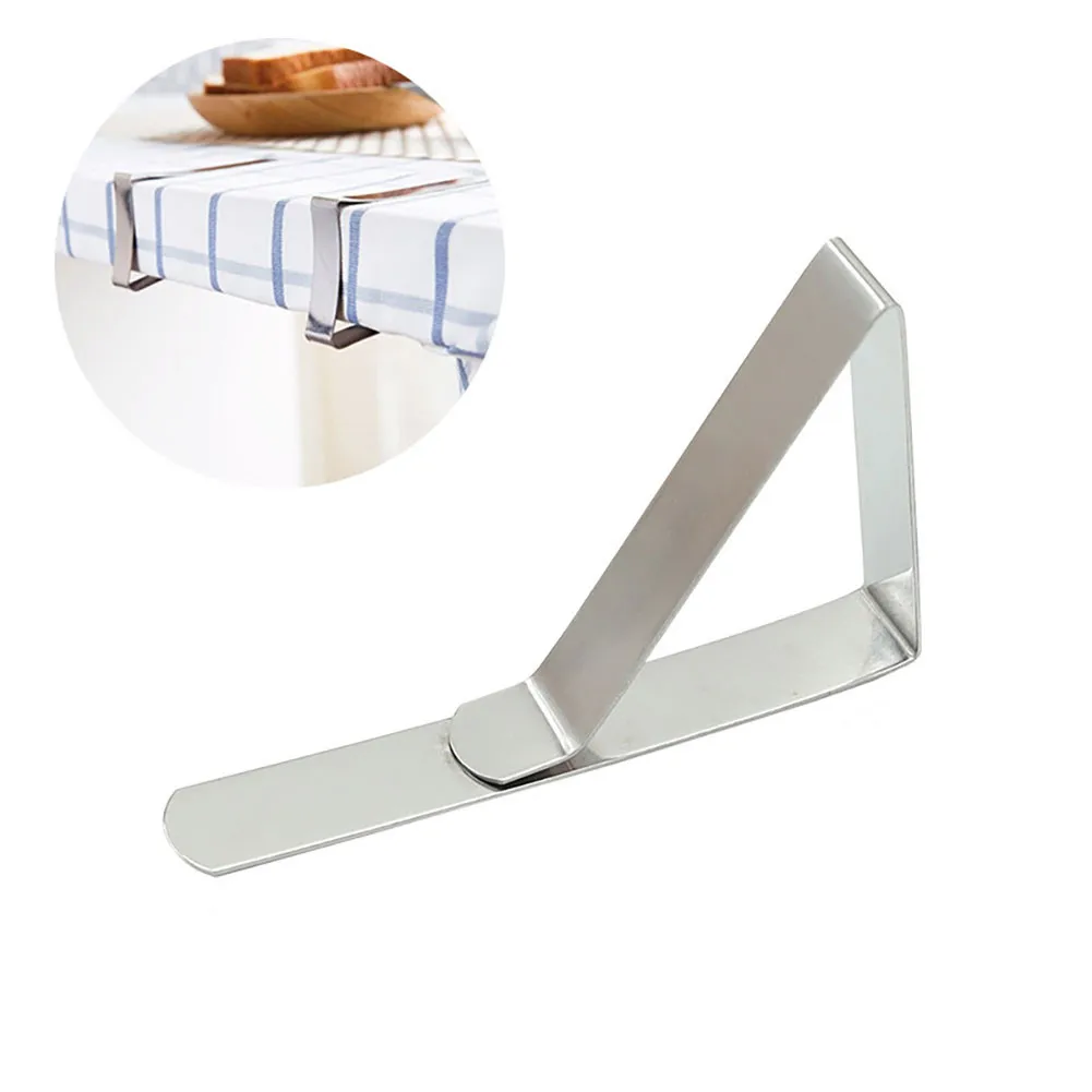 

6/4Pcs Stainless Steel Tablecloth Tables Cover Clips Holder Cloth Clamps Outdoor Camping Party Table Cover Clip Home Supplies