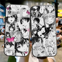 cute anime girl phone case for xiaomi poco f3 gt x3 pro x3 gt m3 m3 pro x3 x3 nfc funda black soft carcasa liquid silicon
