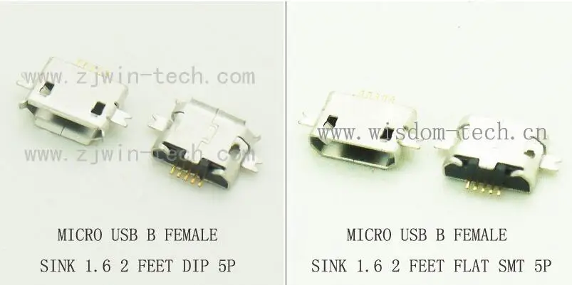 

Разъем Micro USB 1000 шт., разъем для зарядки телефонного хвоста, тип B, гнездовой разъем, раковина 1,6 SMT, 5 контактов, 2 фута, деформация/плоский разъе...