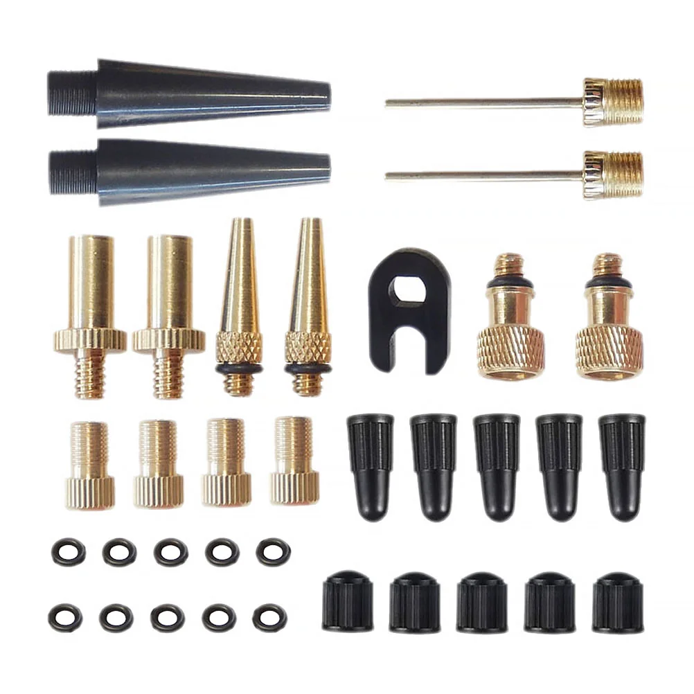 

30 Pcs/set Valve Air Pump Parts Needle Inflator Kit Accessories Nozzle Adapter Metal Tool