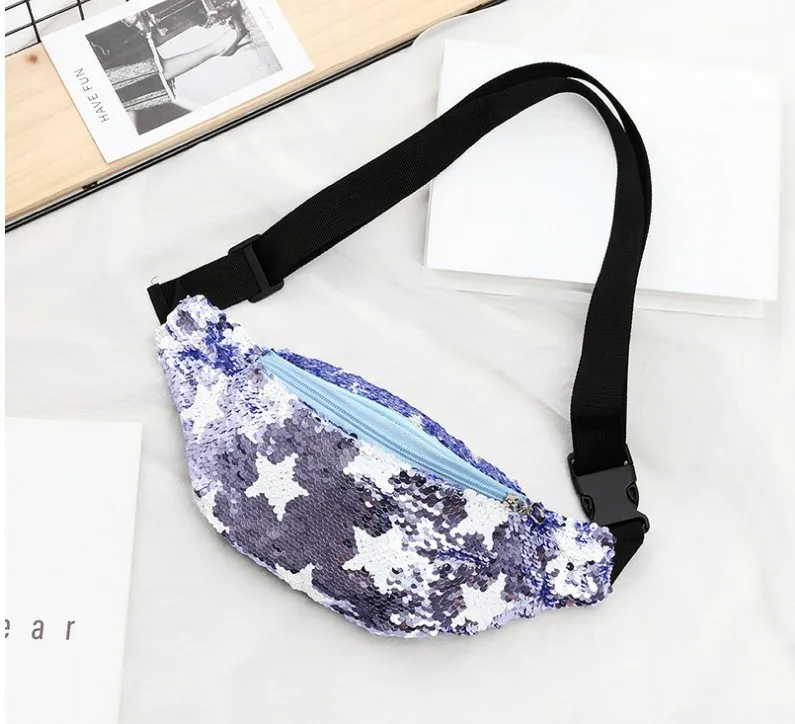 

Star Sequined Fanny Pack Women Handbag