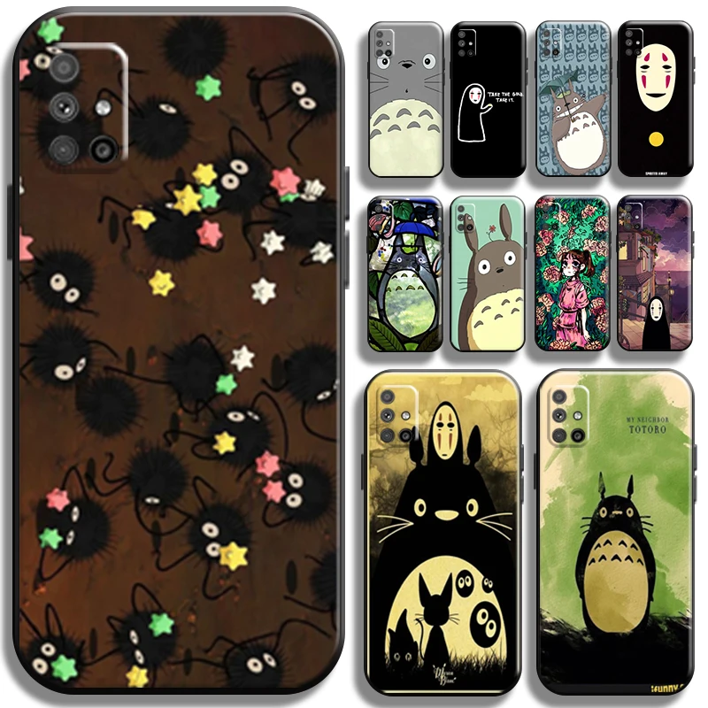 

Cute Totoro Miyazaki Anime No Face For Samsung Galaxy M51 Phone Case Cover Back Soft Liquid Silicon Carcasa Funda Shell Coque