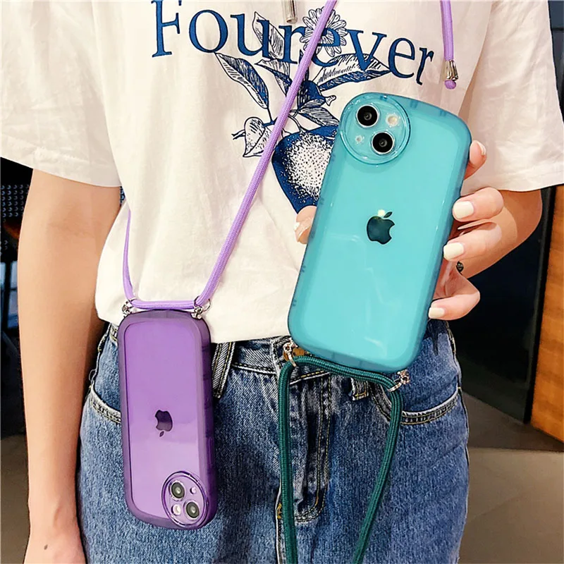 

Crossbody Strap Lanyard Cord Clear Phone Case For vivo Y71 Y79 Y75S Y71S Y73 Y66 Y67 Y55 Y15S Y15A Y52S Y31S Y21 Y21S Y21T Cover