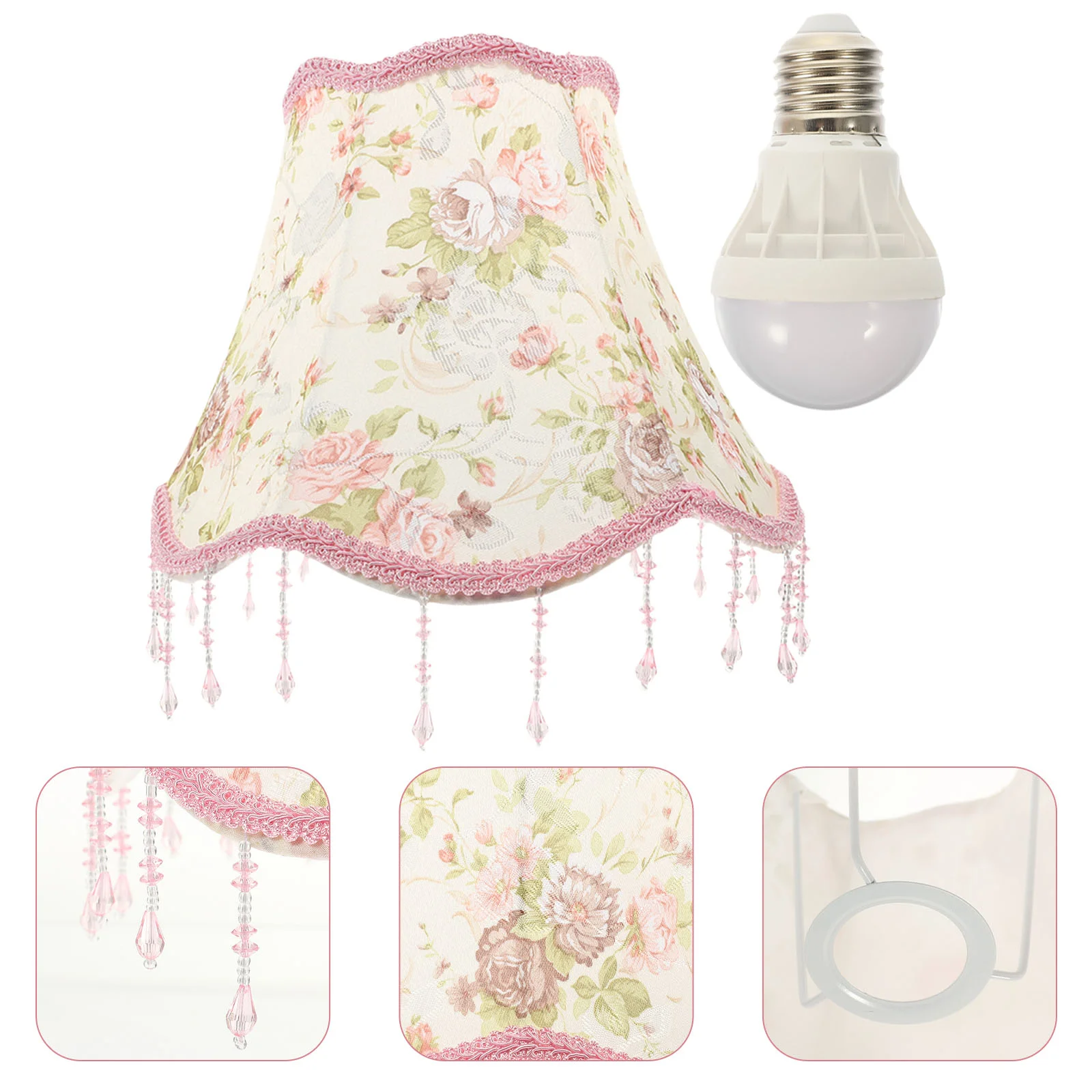 

Lamp Shade Lampshade Shades Light Coverchandelier Table Wall Floor Ceiling Covers Victorian Bulb Fringe European Style Scallop