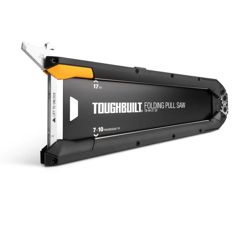 Фото TOUGHBUILT TB-H4-21-2X Складная 10-дюймовая пила для поперечной резки 17 TPI Ультратонкие лезвия Прочный ручной инструмент №4