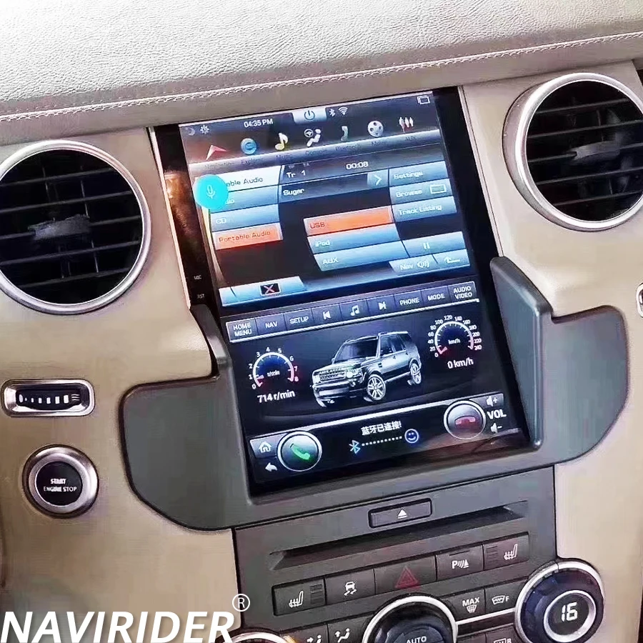 

Двойная система автомобильного радио для Land Rover Discovery 4 LR4 2009-2016 Android 14 Tesla Style Screen Стерео GPS-навигация GPS Carplay