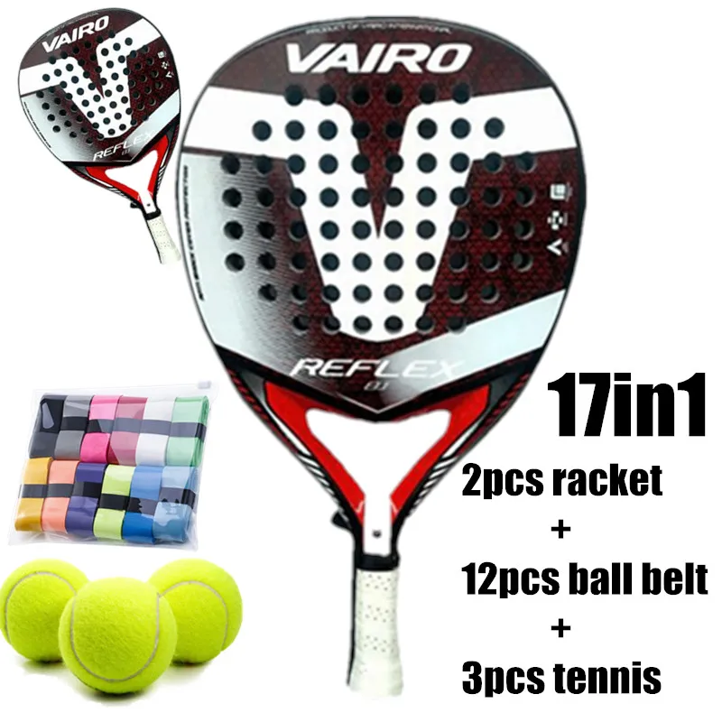 

Tennis Racket Professional Series Vairo -8.1 Carbon Fiber Cricket Racket Beach Racket