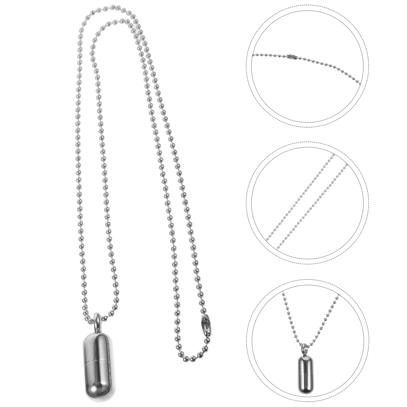 

Capsules Pendant Necklace Case Pendant Necklace Gift Necklace with Openable Pendant
