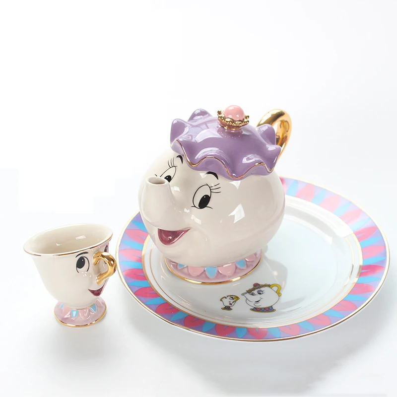 

The Beast Teapot And New Cartoon Beauty Mug High Quality Ceramic Cup Tea Coffee Cute Christmas Gift Home Teapot Set