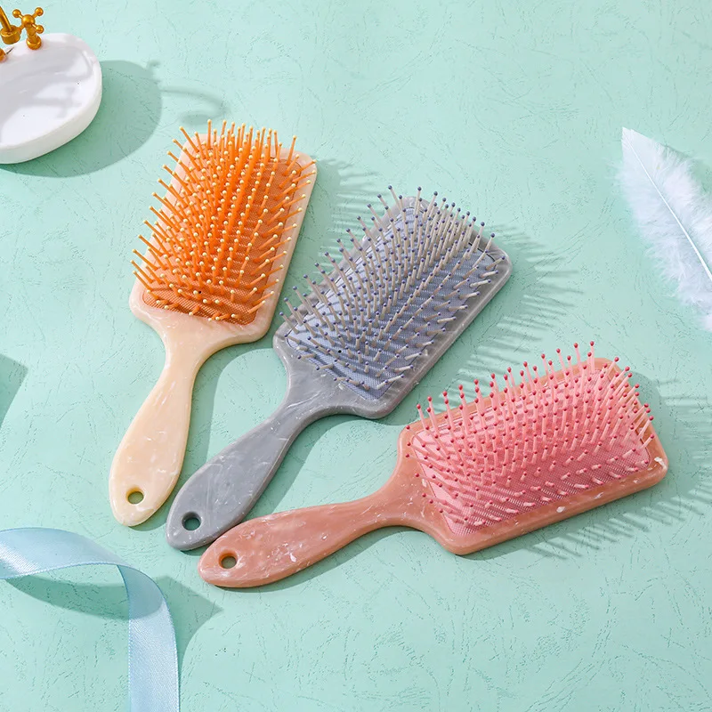 

Massage Comb Marble Pattern Air Cushion Combs Brush Smooth Hair Anti-tangling Scalp Massage Hairdressing Comb Barber Tool