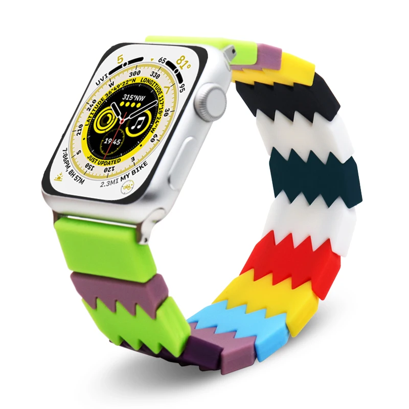 

Ремешок силиконовый Solo Loop для Apple Watch Band 49 мм 45 мм 41 мм 44 мм 40 мм 42 мм 38 мм, эластичный браслет для iWatch Ultra 8 7 6 5 4 3