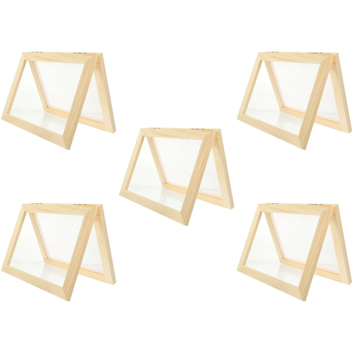 

5pcs Wooden Paper Handicraft Mold Frame Screen Kids Children DIY Paper Craft Mold