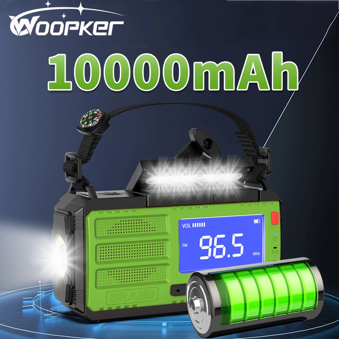Woopker FM-радио 10000 мАч MD-091P