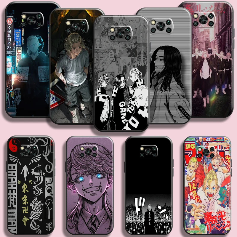 

Tokyo Revengers Anime Phone Case For Xiaomi Poco X3 F3 M3 Pro NFC GT Back Black TPU Cover Shell Funda Liquid Silicon Cases