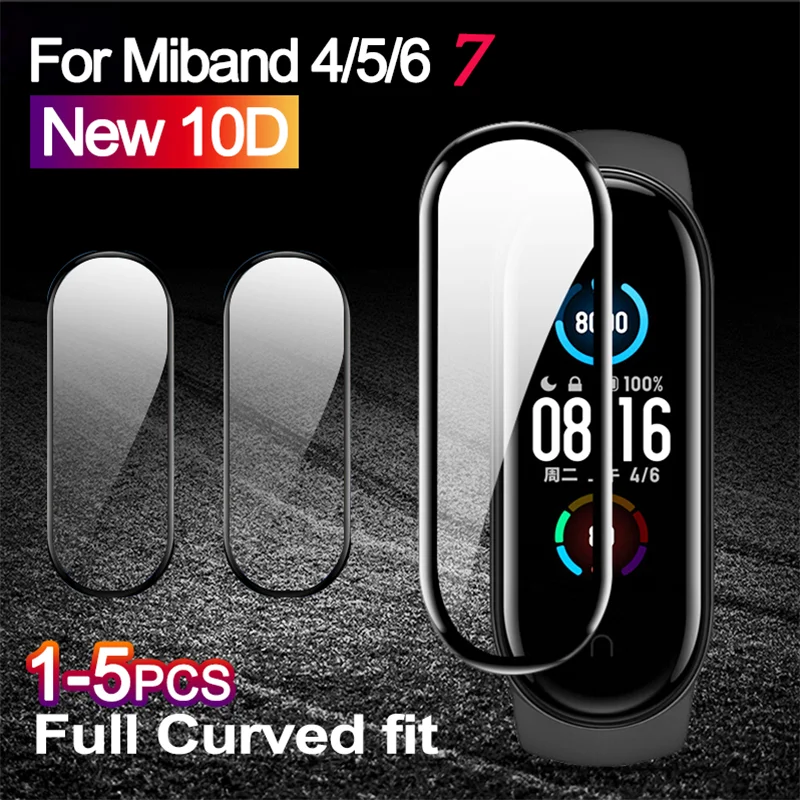 Soft Glass Protective Film Cover For Mi Band 7 6 5 4 3 Screen Protector for xiaomi miband 3 4 5 6 7 miband6 miband5 Accessories