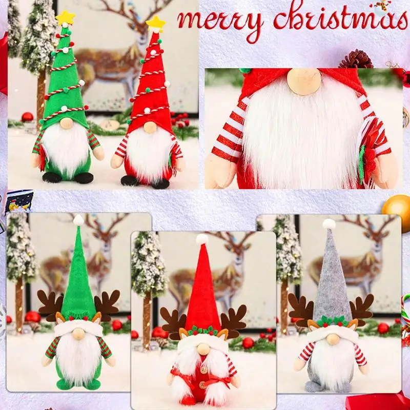 

Рождественская кукла, гномы, плюшевая игрушка, Рождественский эльф, зимние Коллекционные фигурки, плюшевая кукла на новый год, Рождественское украшение, искусственные сувениры