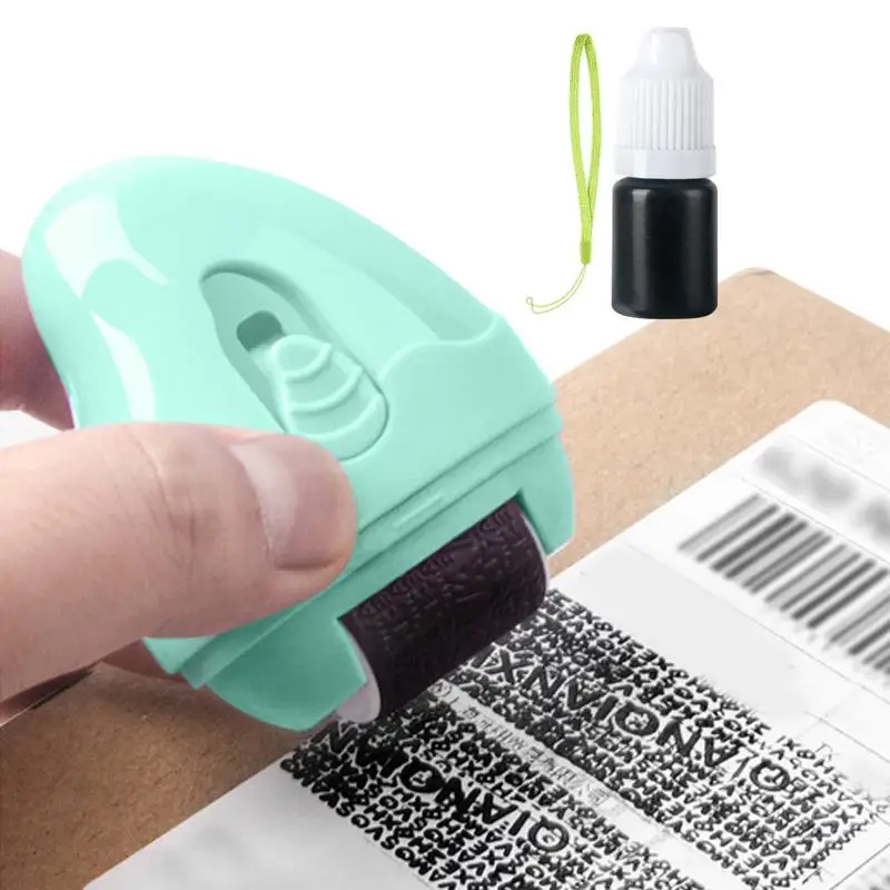 

Portable Identity Protection Roller Stamps 2 In 1 Privacy Confidential And Address Blocker Data Security Prevention Stamp For