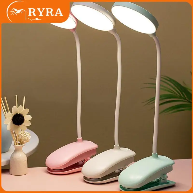 

Rechargeable Lamp 3-level Warm Cool White Clamp Desk Table Lamp Flexible 15x8.5×12.8cm Bedside Lamp Desk Lamps Soft Light 8w
