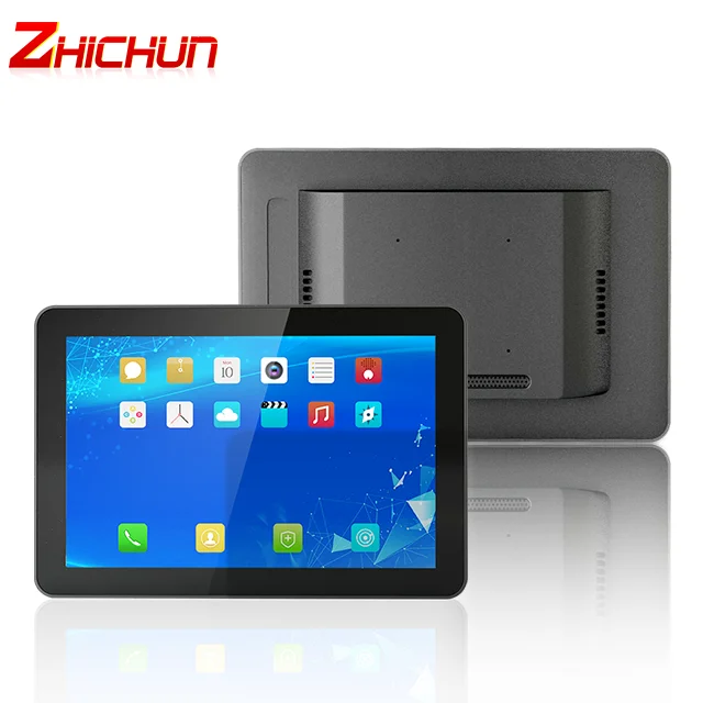 Фото Промышленный планшетный ПК ZHICHUN на Android, 4G Wi-Fi, 10 дюймов, разрешение 1280x800, сенсорный экран, панельный ПК-компьютер №5
