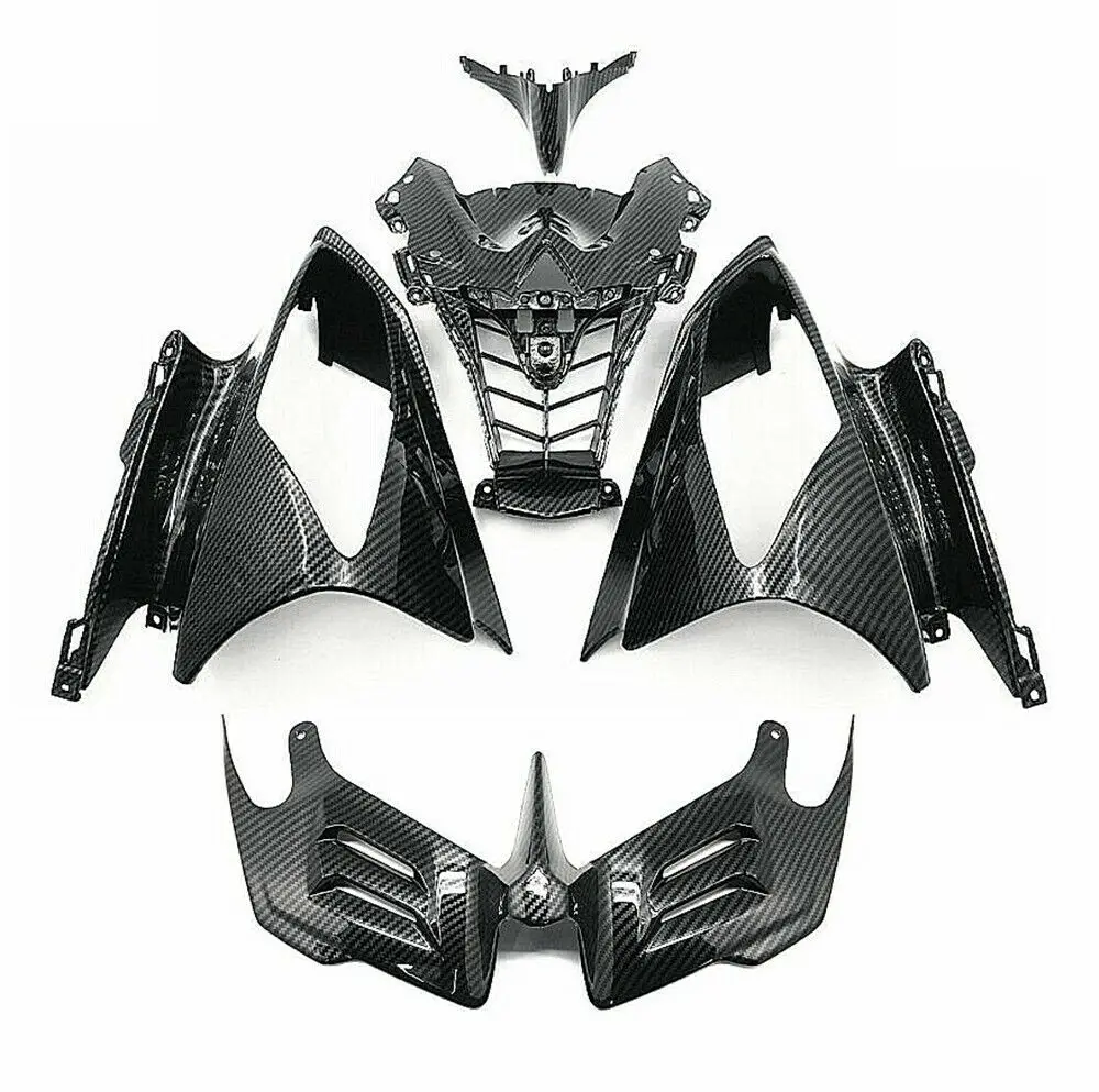 

For YAMAHA YZF-R6 2008-2016 R6 Hydro Dipped Carbon Fiber Finish Front Winglet Nose Headlight Fairing