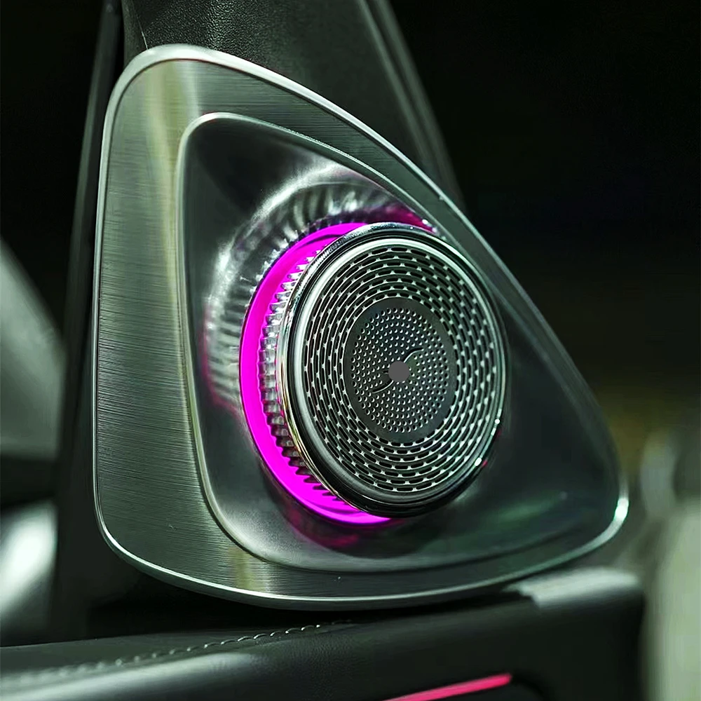 Автомобильный 64 цвета поворотный тройной для Mercedes-Benz W206 3D динамик A-pillar