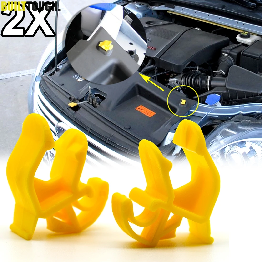 

2X W 709046 S300 Автомобильный стержень капота, фиксатор крепления, зажим для Ford Mondeo Ranger Transit Fiesta Capri S-Max Escort
