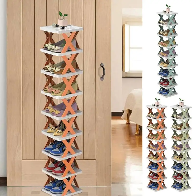 

Shoe Rack Organizer With Multi Layer Foldable Creative Shoe Cabinet Space Saving For Cupboards Hallways Living Room Home Supply