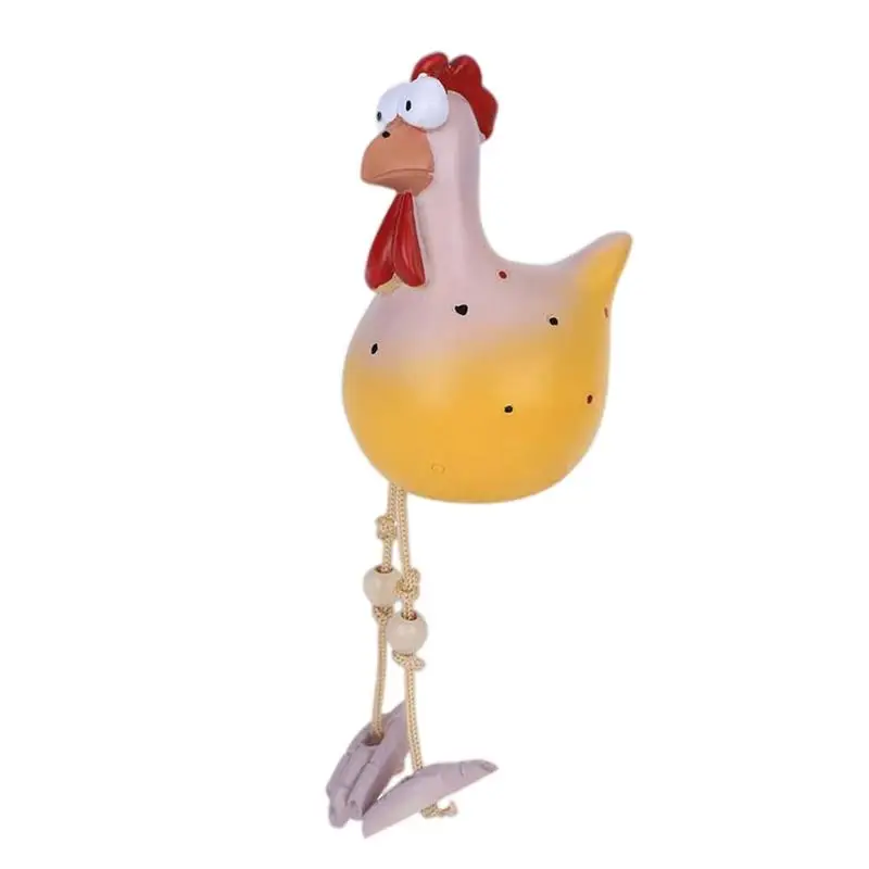 

Resin Chicken Sitting Desktop Decoration Funny Rooster Statue Yard Art Garden Animal Sculptures Statues For Outside Farm Animal