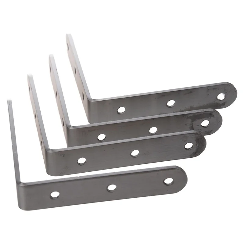 4 X Stainless Steel Shelf Support Corner Brace Angle Bracket 100X100mm