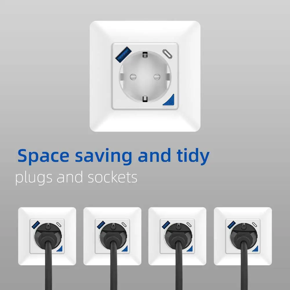 

Timing Wall Plug Eu 16a Wifi Smart Socket App Remote Smart Wall Plug Tuya Usb Fast Charge Type C Interface App Remote Control
