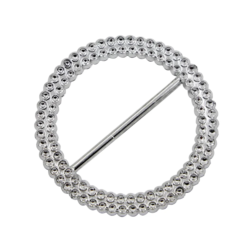 

100pcs Electroplated Chair Buckle Creative Round Belt Buckle Decoration (Inner Diameter 50mm, External Diameter 68mm)