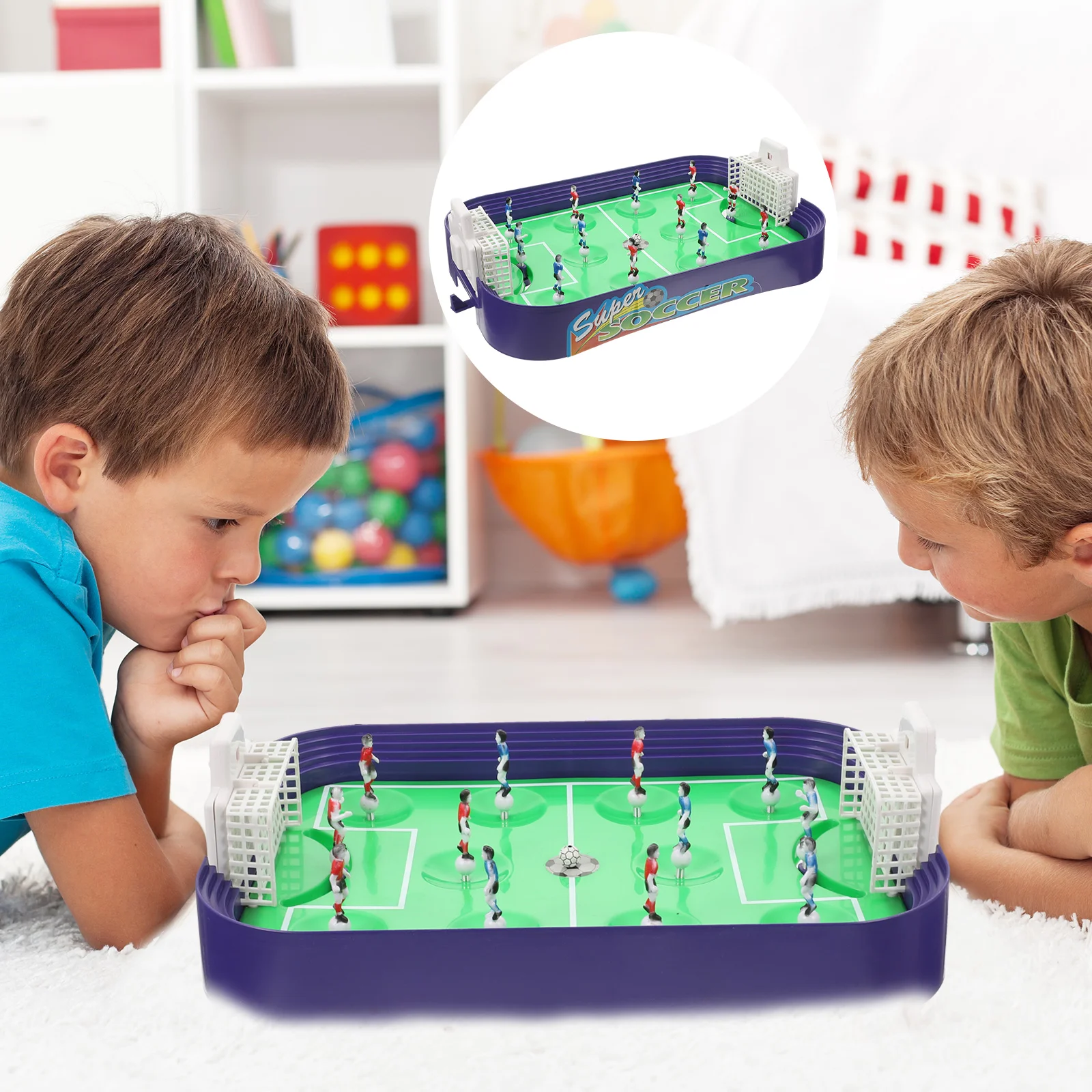 

Table Football Desktop Finger Football Games Tabletops Competition Game Toys for Parents Kids Home （ Assorted Color ）