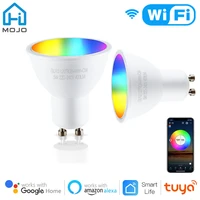 himojo gu10 bulb smart rgb dimmable wifi led light voice control with alexa google home tuya app timer function music mode