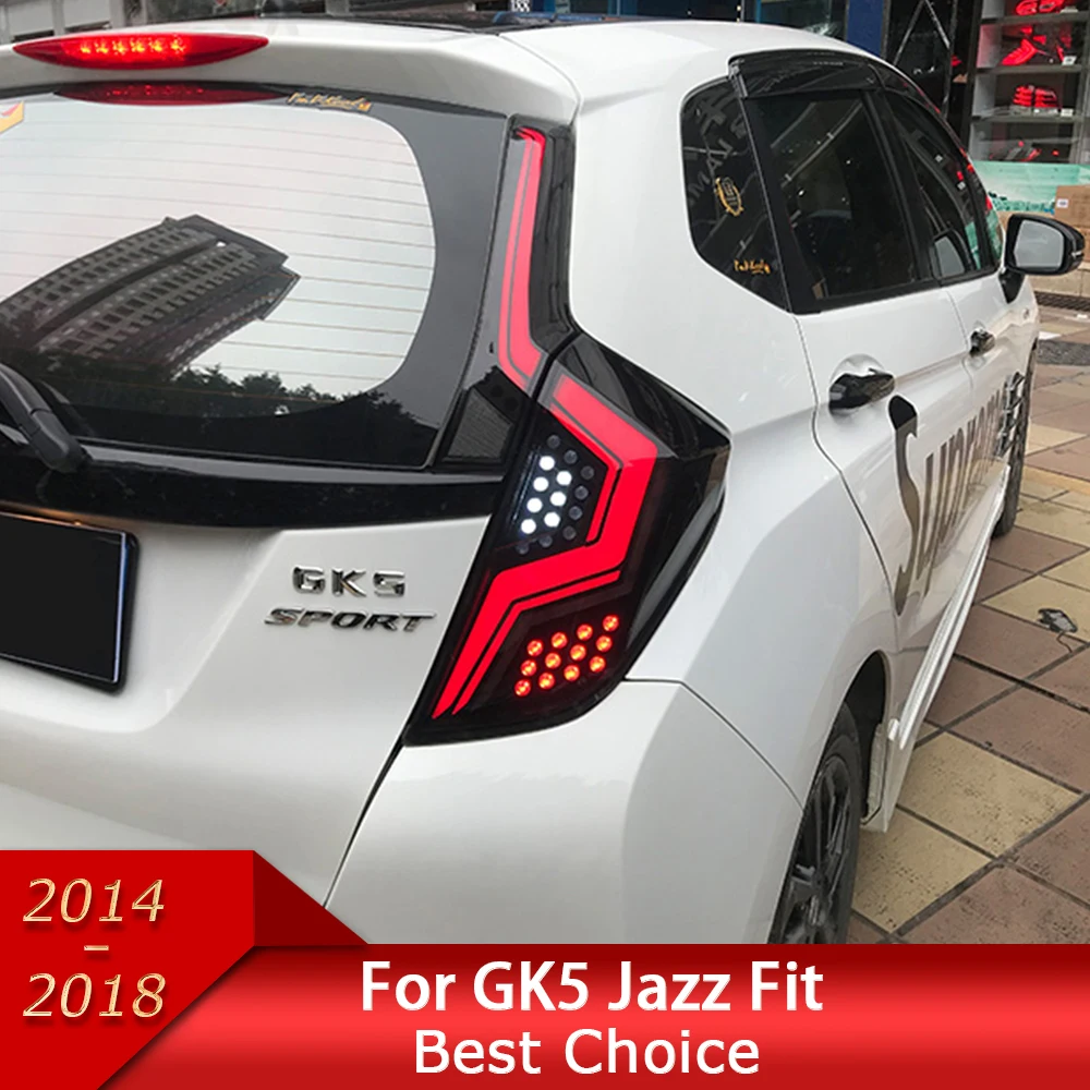 Автомобильные фары для Fit Jazz 2014-2018 GK5 светодиодный автомобильная задняя фара в