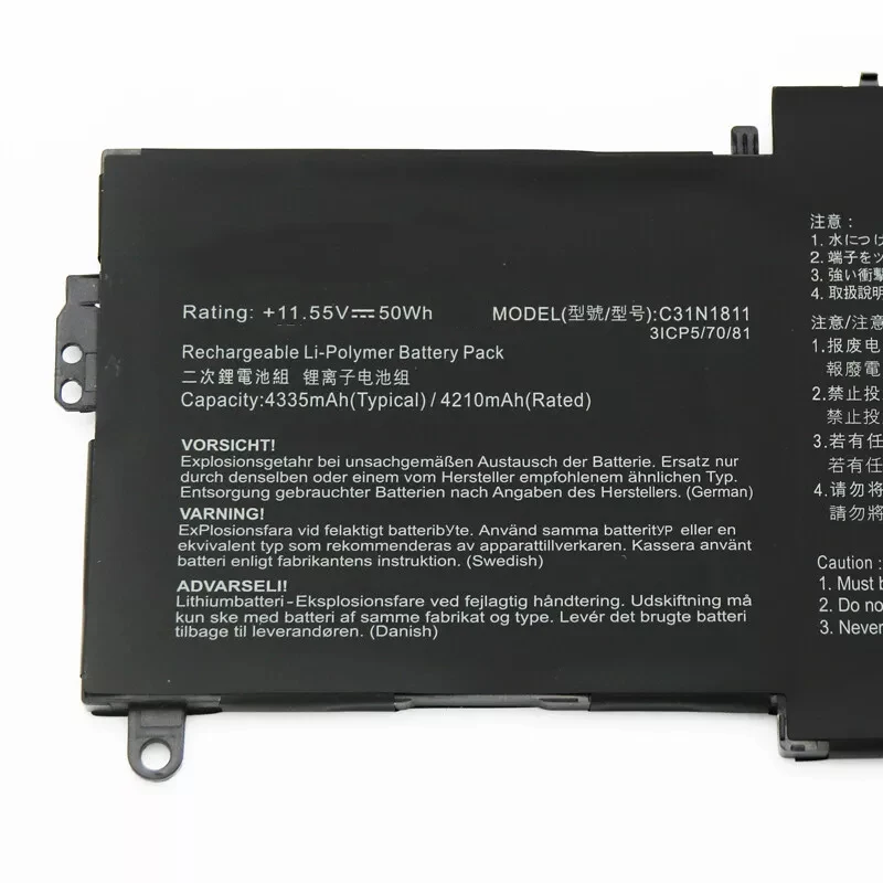 C31N1811 11 55 V 50Wh 4335mAh Аккумулятор для ноутбука ASUS Zenbook UX433FA U433FN U4300F BX433FN RX433FN 0B200-03080000 ﻿
