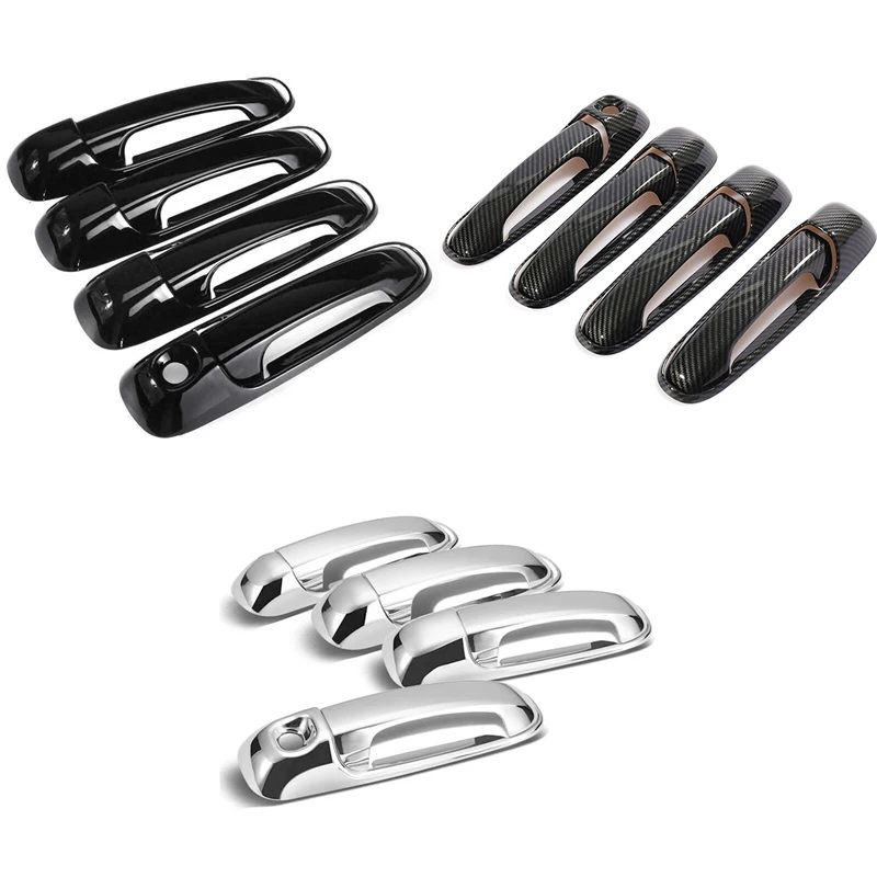 

8Pcs Car Exterior Door Handles 4 Door Handle Covers For Dodge Ram 1500 2500 3500 4500 5500 2002-2008