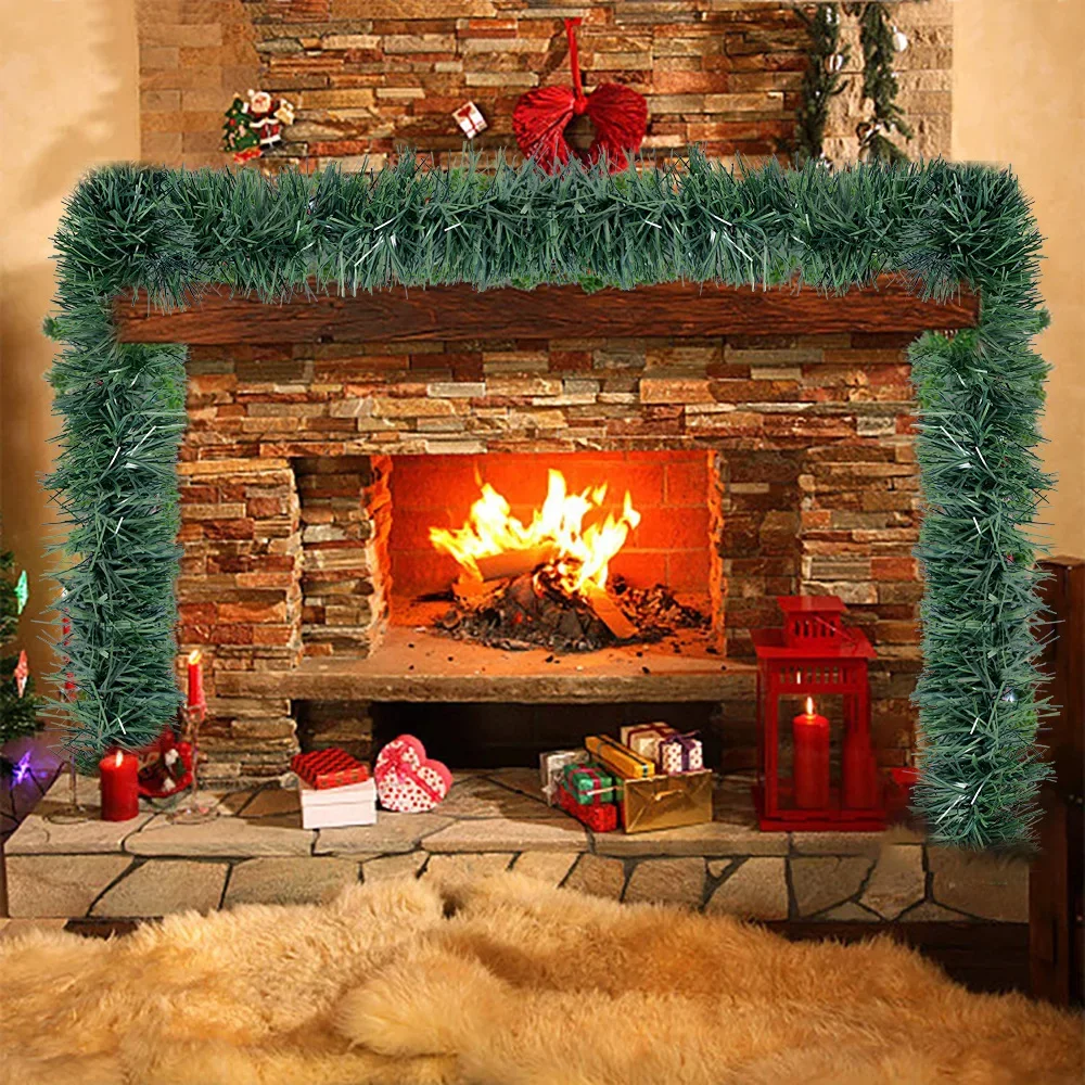

200x8cm PET Rattan Christmas Decorations For Home Christmas Tree Door Wall Fireplace Accessories New Year Party Decoration
