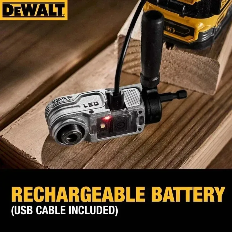 Фото DEWALT DWALRAFT FLEXTORQ ®   Прямоугольная насадка с подсветкой — светодиод с зарядкой через USB, для аккумуляторных дрелей, ремонта Dark-Space №5