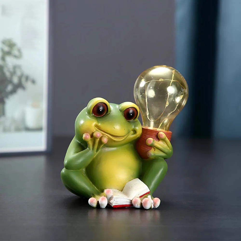 

Night Light Frog Solar Resin Crafts Luminous Garden Lighting Outdoor Home Decoration Light Luxury Environmental Halloween