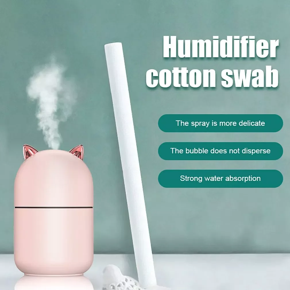 

10PCS/set 7*80mm Air Humidifier Cotton Swab Humidifiers Filter Sticks Aroma Essential Oil Diffuser Replace Accessories