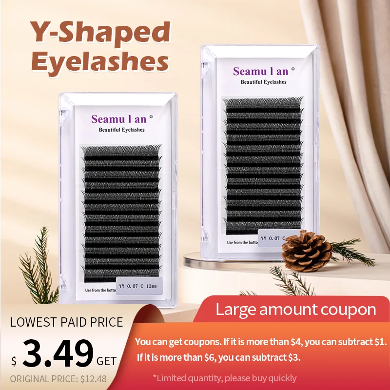 

MuLan Dream YY Typed Soft Eyelashes Idividual Extension for Women Make Up Lashes High Quality Matte Black Volume Natural Eyelash