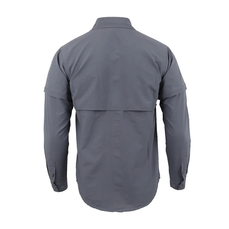 Esdy 2022 Outdoor Sports Detachable Long or Short Sleeve Shirt Camouflage Quick Dry Military Tactical High End Shirts for Men