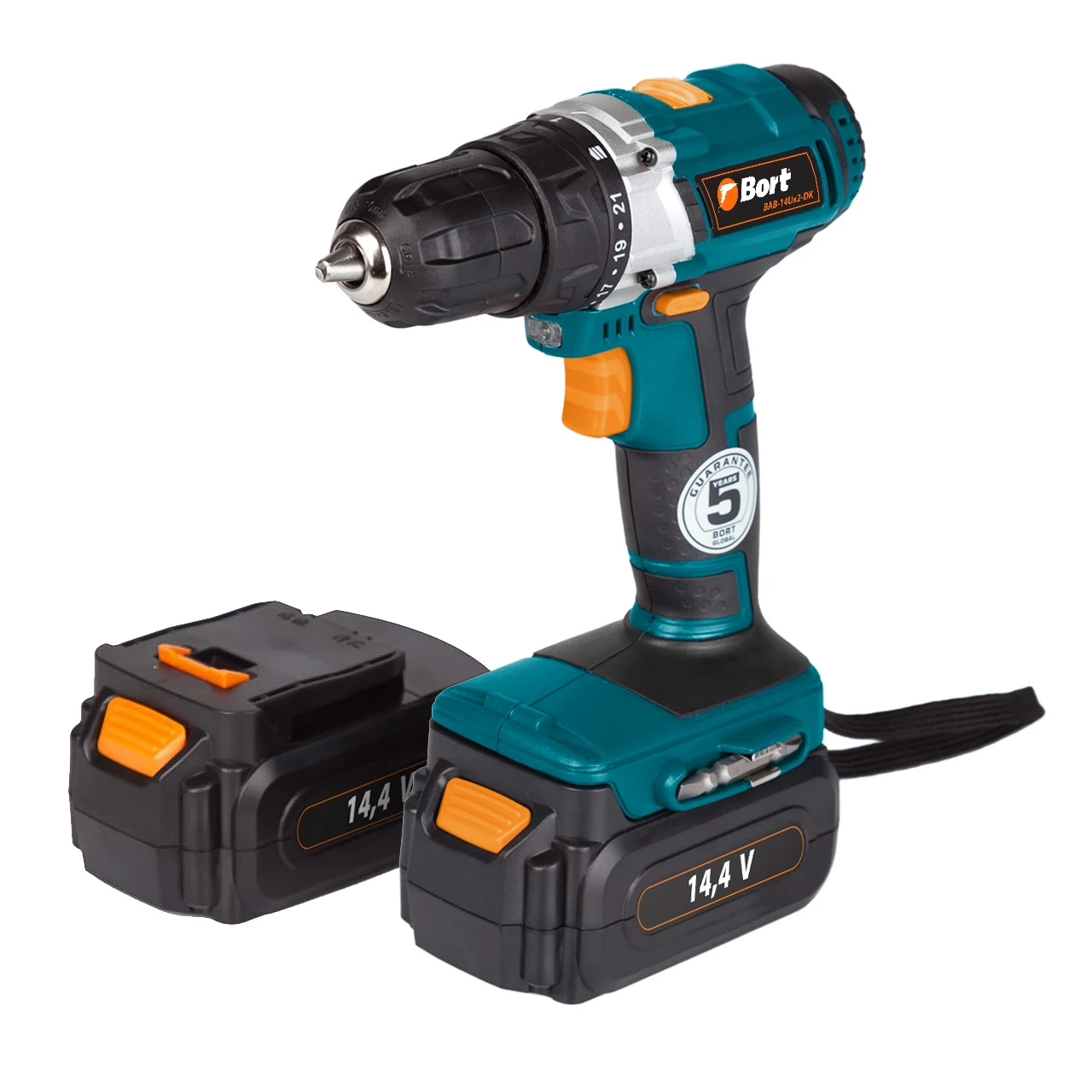Дрель шуруповерт аккумуляторная Bort BAB 14Ux2 DK (Li Ion аккумулятор 14.4 В 1300 об/мин