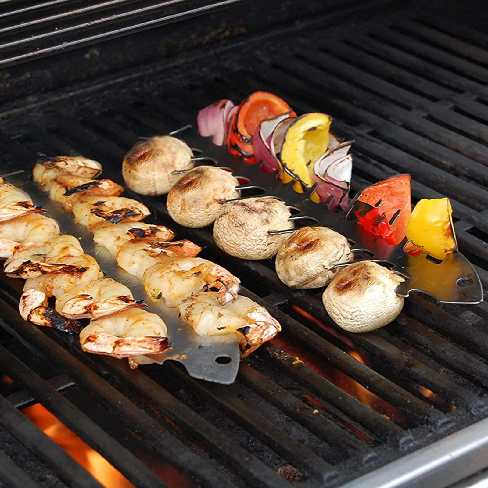 Вилка для барбекю из нержавеющей стали котелок с креветками зефира сковорода