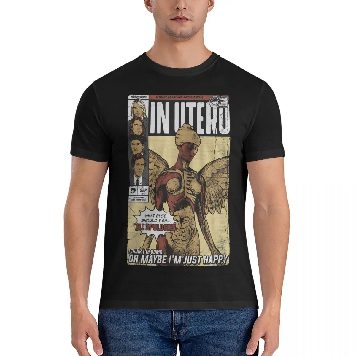 Модная мужская футболка из чистого хлопка с коротким рукавом и круглым вырезом