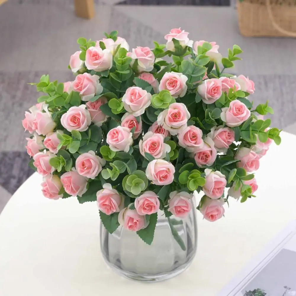 

Room Scrapbook DIY Party Peony For Room Home Decor Fake Flower Artificial Plant Bouquet Roses