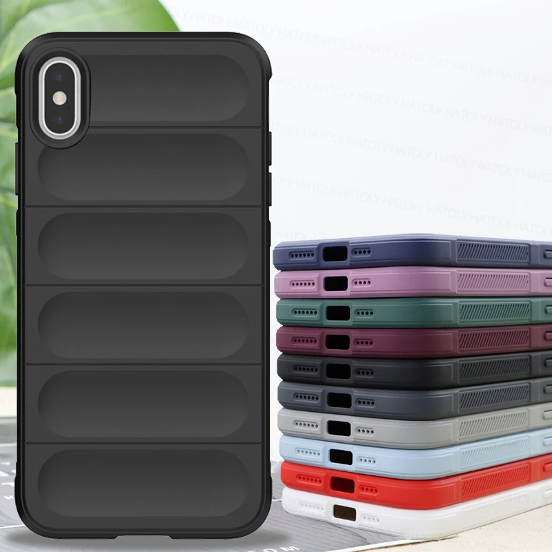 

For iPhone XS Max Case Skin-Friendy Shockproof Silicone TPU Phone Back Cover For iPhone X XR XS Max Cover Fundas iPhone XS Max